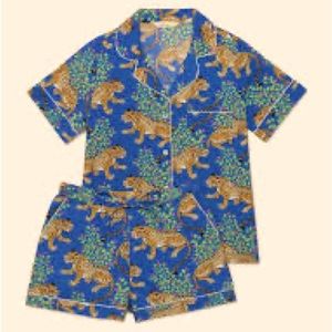 Darling Printfresh pajama sleep shorts in Bagheera tiger print. Pockets!